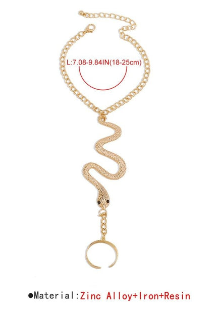 NEW1704 Gouden Slangen Hand Sieraad