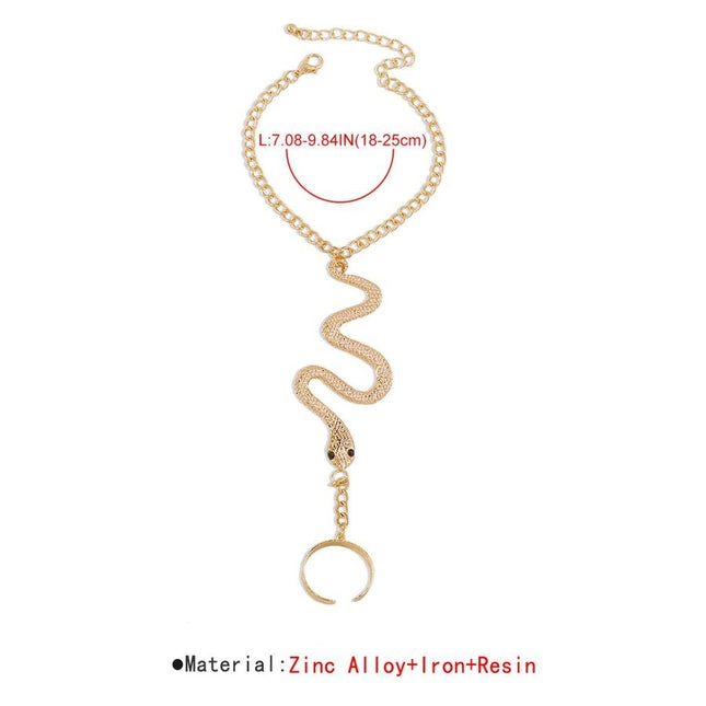 NEW1704 Gouden Slangen Hand Sieraad