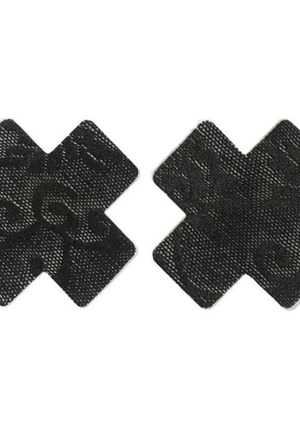 NEW1704 Kruis Tepelcovers van Zwart Kant