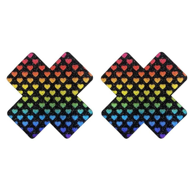 NEW1704 Regenboog Kruis Tepelplakkers