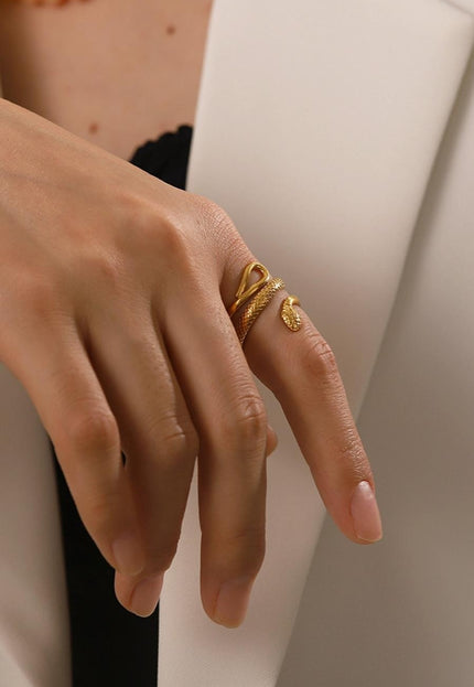 NEW1704 Stainless Steel Ring met Slangen Model