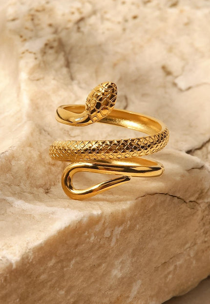 NEW1704 Stainless Steel Ring met Slangen Model