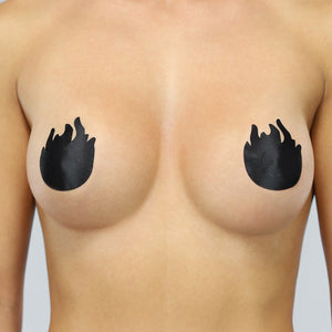 NEW1704 Tepelplakkers met Zwarte Vlammetjes