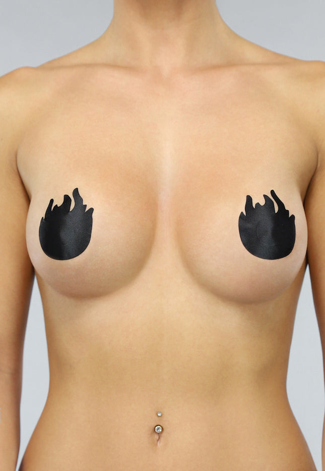 NEW1704 Tepelplakkers met Zwarte Vlammetjes