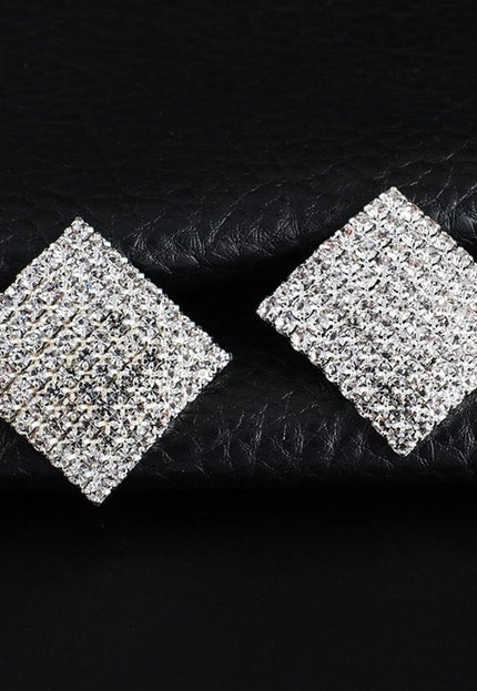NEW1704 Vierkante Strass Oorbellen