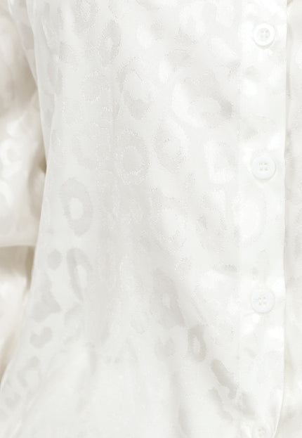 NEW1704 Witte Luipaard Print Pantalon Set