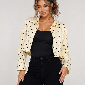 NEW170626 Butter Yellow Polkadot Blouse Jasje