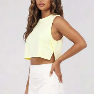 NEW170626 Butter Yellow Sporttop zonder Mouwen