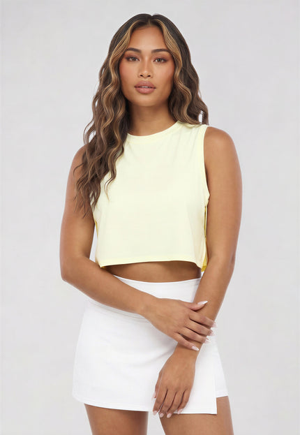 NEW170626 Butter Yellow Sporttop zonder Mouwen
