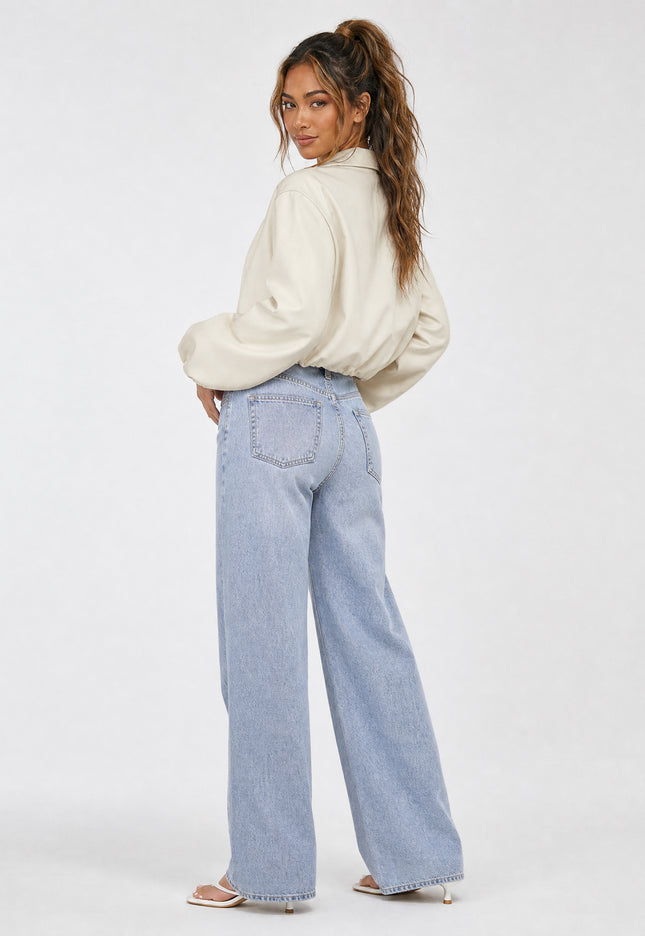 NEW170626 Crème Cropped Bomberjack