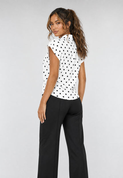 NEW170626 Witte Polkadot Blazer Top