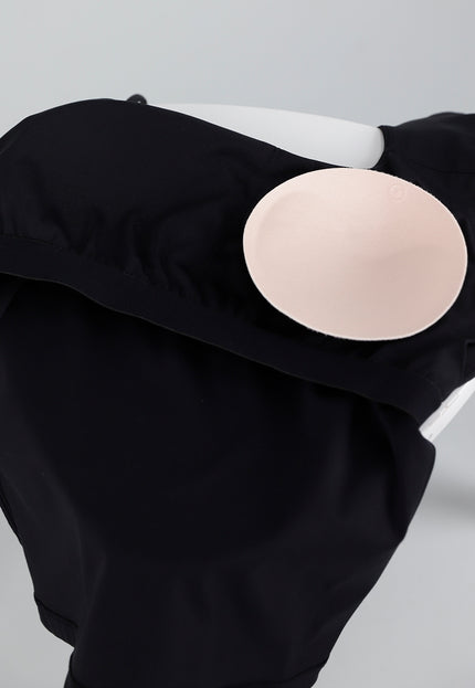 NEW170626 Zwarte Asymmetrische Top met Pads