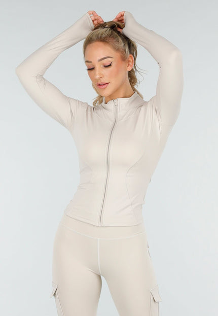 NEW170925 Beige Sportset met Cargolegging