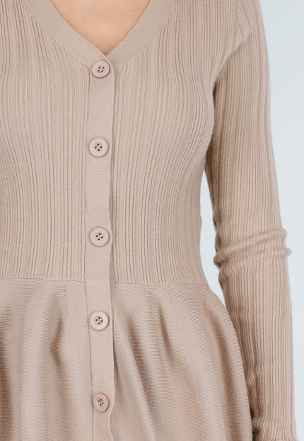 OP=OP.AV.10 Beige Stretch Two-Piece Set