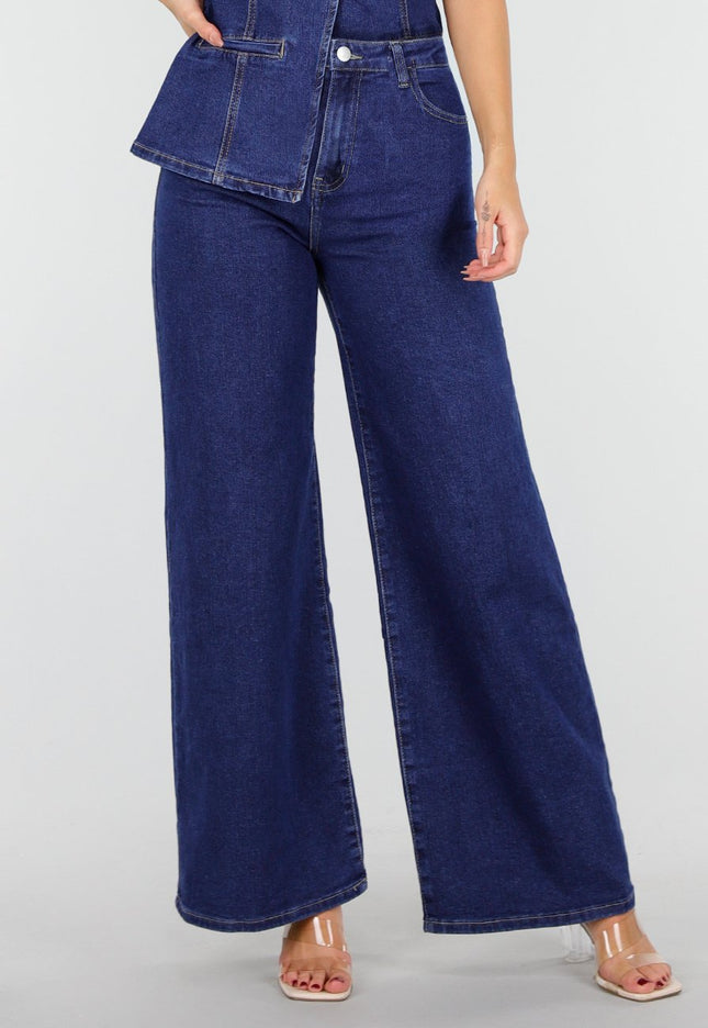 Redial Jeans Blauwe Uitlopende  Stretch Spijkerbroek