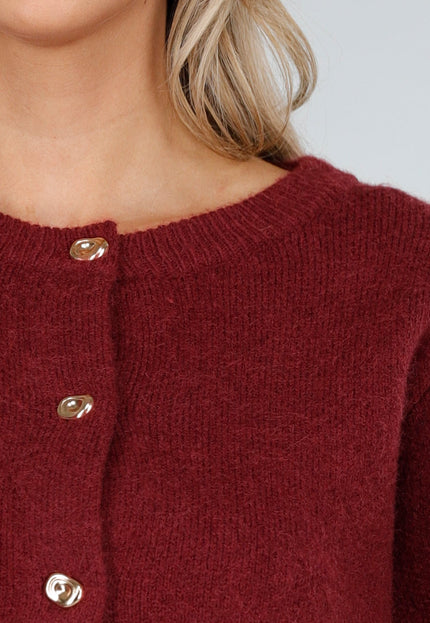 NEW170925 Bordeaux Gebreide Rok en Vest