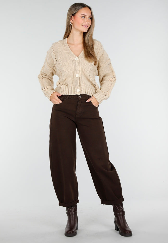 Redial Jeans Bruine Balloon Jeans