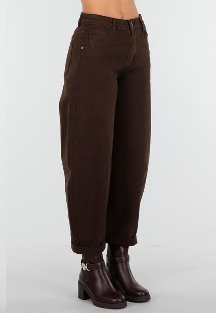 Redial Jeans Bruine Balloon Jeans