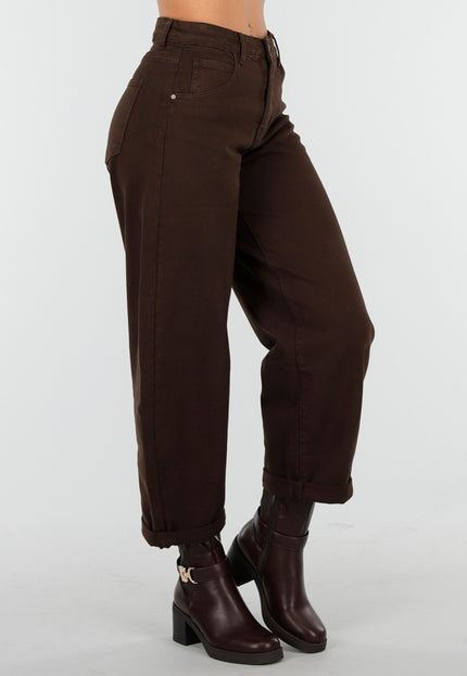 Redial Jeans Bruine Balloon Jeans