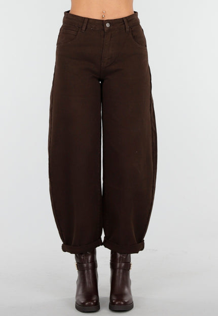 Redial Jeans Bruine Balloon Jeans