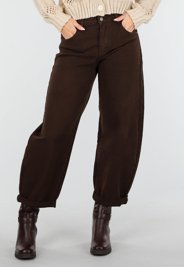 Redial Jeans Bruine Balloon Jeans