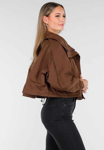 OP=OP.AV.10 Bruine Cropped Windbreaker