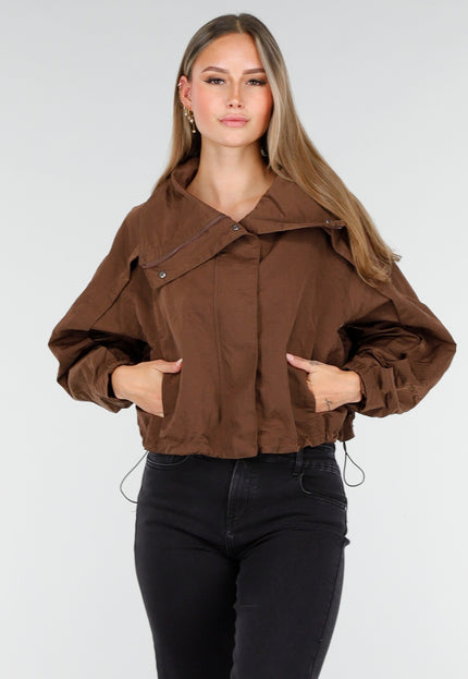 OP=OP.AV.10 Bruine Cropped Windbreaker
