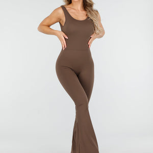 NEW170925 Bruine Yoga Jumpsuit