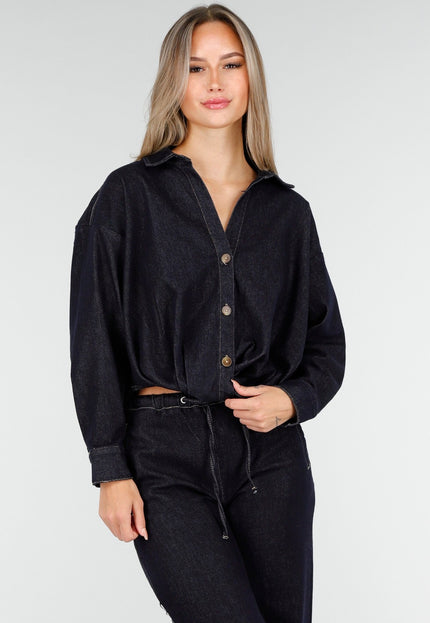 Redial Jeans Denim Blouse met Knopen