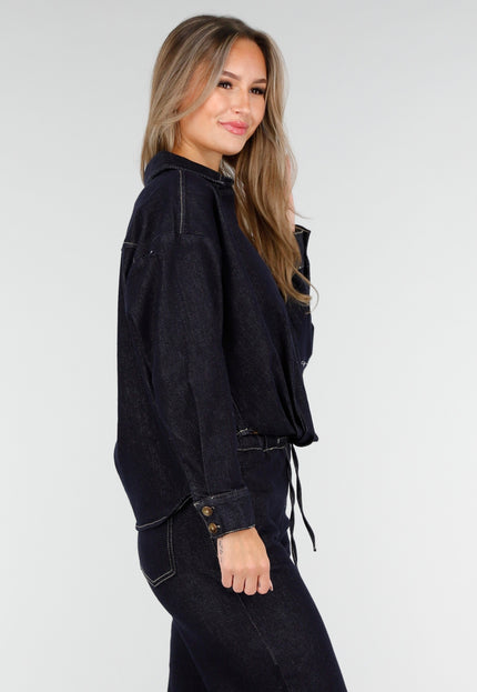 Redial Jeans Denim Blouse met Knopen
