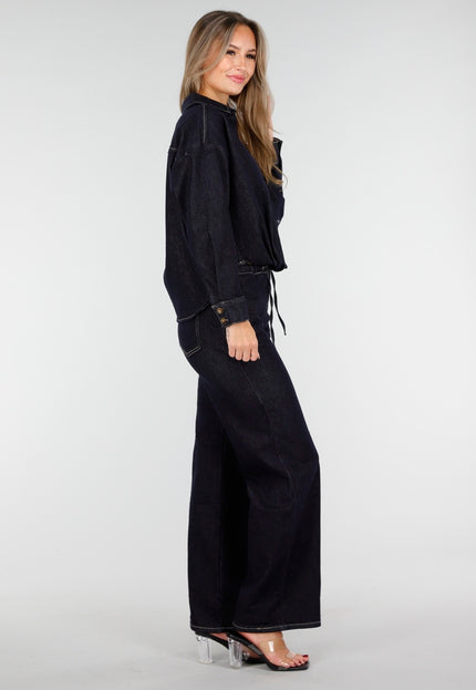 Redial Jeans Denim Blouse met Knopen