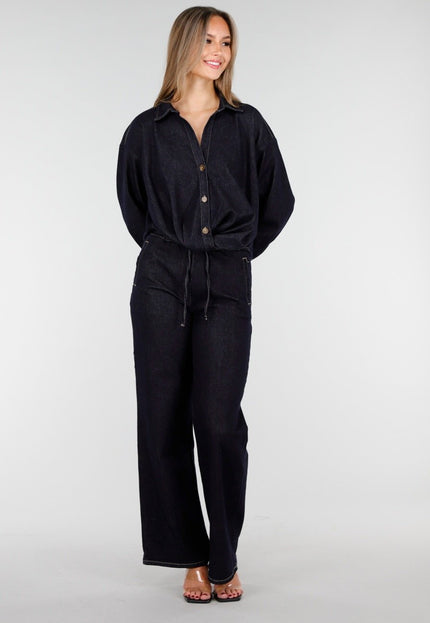 Redial Jeans Denim Blouse met Knopen