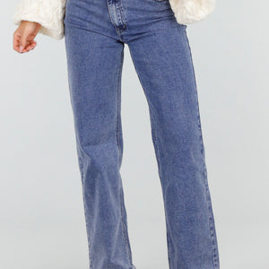 OP=OP.49.NL Denim Stretch Jeans met Kruislings Sluitdetail