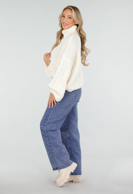 OP=OP.49.NL Denim Stretch Jeans met Kruislings Sluitdetail