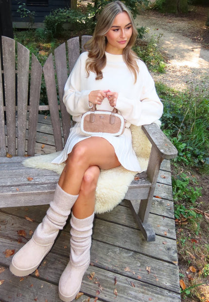 NEW170925 Gebreide Set Crème