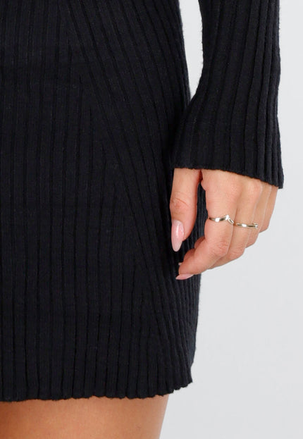 OP=OP.51.NL Gebreide Zwarte Jurk