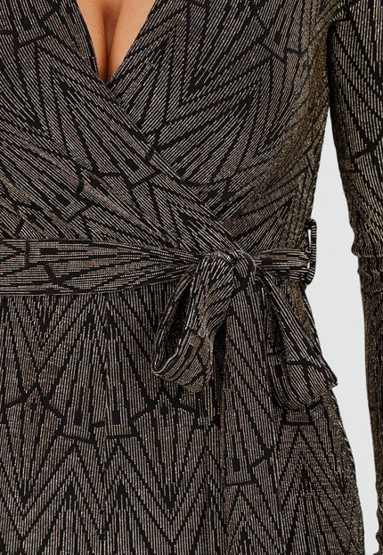 OP=OP.03.NL Gouden Jumpsuit met Glitterprint