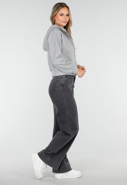 OP=OP.AV.10 Grijs Vest met Capuchon en Rits