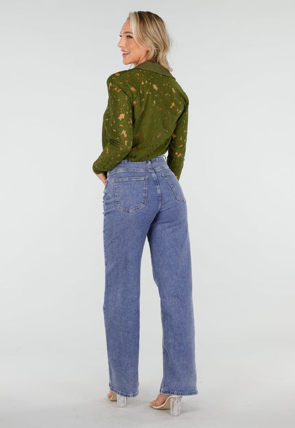 NEW170925 Groene Kanten Blouse