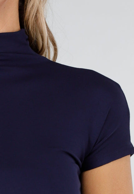 NEW170925 Maxi Stretch Jurk met Split Blauw