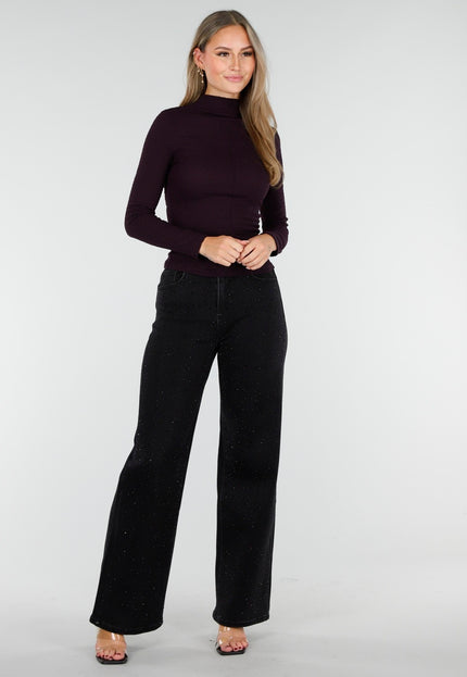 NEW170925 Paarse Top met Colkraag