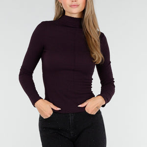 NEW170925 Paarse Top met Colkraag