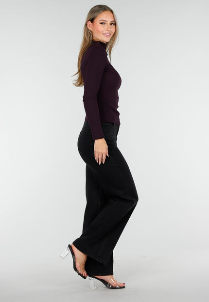 NEW170925 Paarse Top met Colkraag