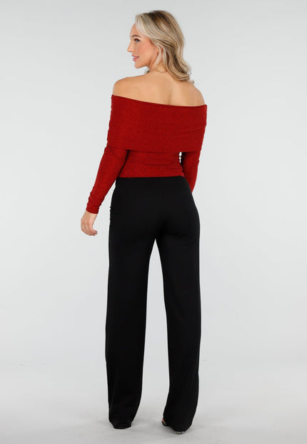 OP=OP.AV.12 Rode Stretch Off Shoulder Glitter Top
