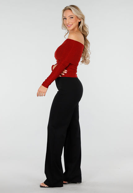 OP=OP.AV.12 Rode Stretch Off Shoulder Glitter Top