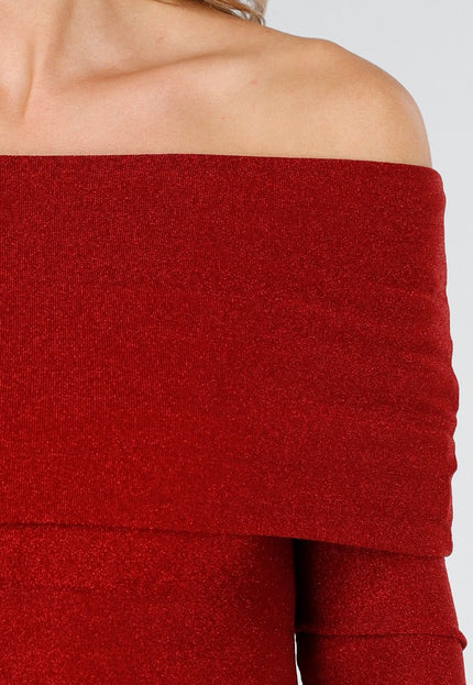 OP=OP.AV.12 Rode Stretch Off Shoulder Glitter Top