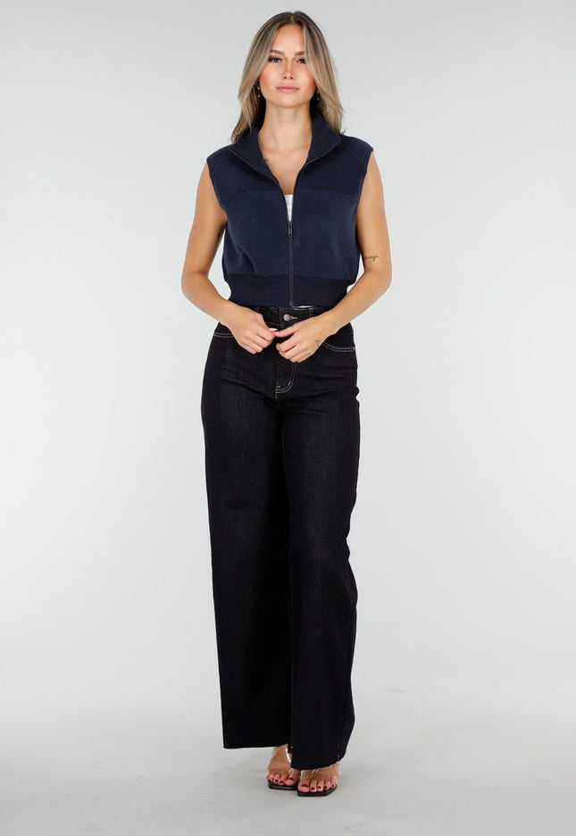 Redial Jeans Wide Leg Jeans Donkerblauw