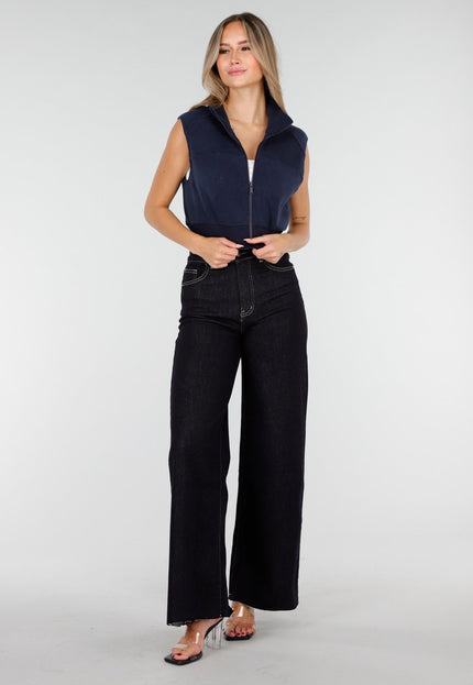 Redial Jeans Wide Leg Jeans Donkerblauw