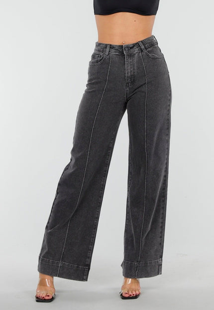 Redial Jeans Wide Leg Stretch Jeans Grijs