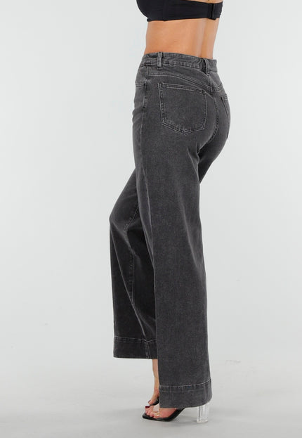 Redial Jeans Wide Leg Stretch Jeans Grijs